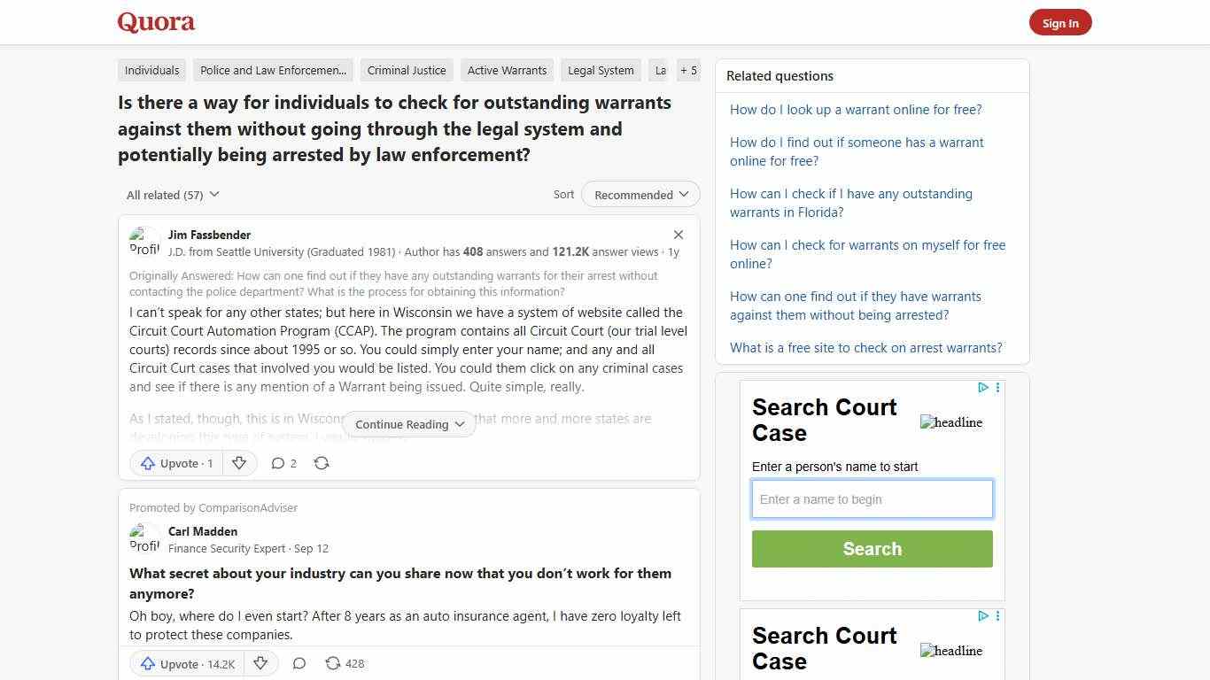 Is there a way for individuals to check for outstanding warrants against them without going through the legal system and potentially being arrested by law enforcement? - Quora